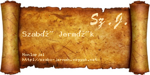 Szabó Jermák névjegykártya